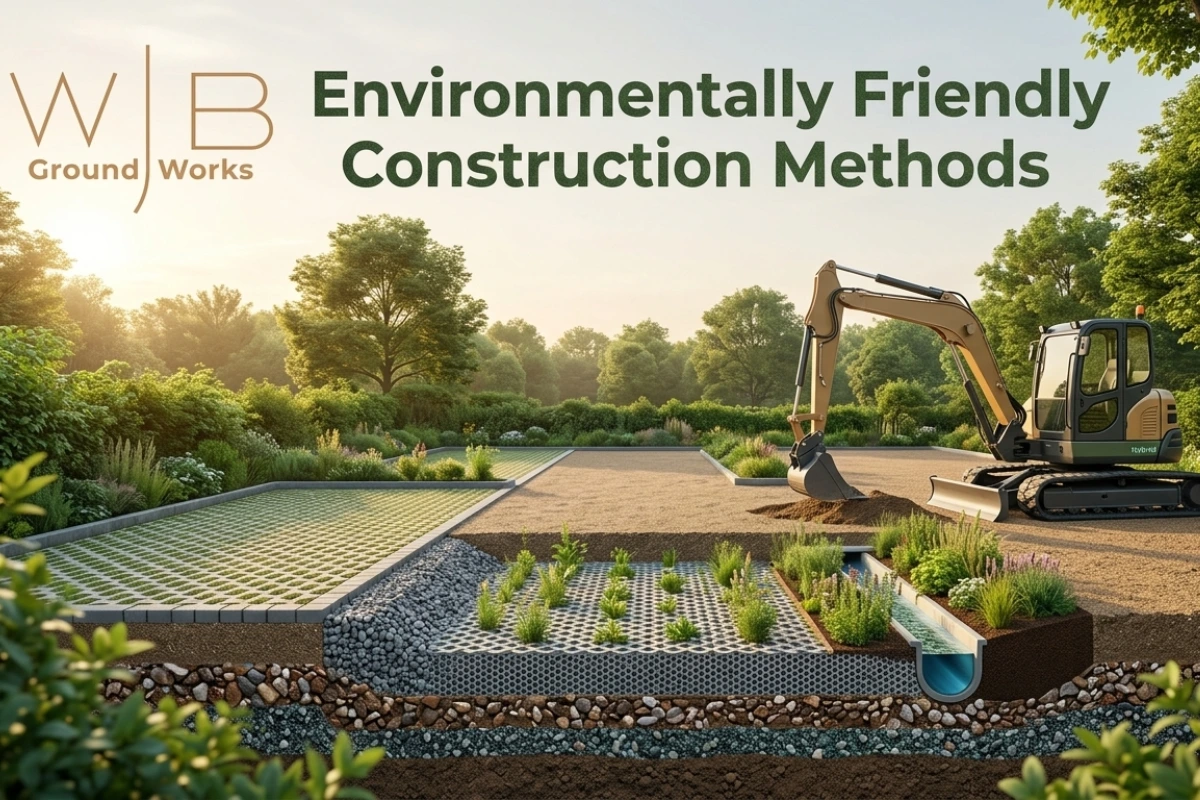 Environmentally friendly construction methods on a sustainable building project